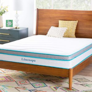 lot 3834 image: Linenspa Spring and Memory Foam Hybrid Mattress, 8 Twin