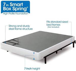 lot 3837 image: Zinus 7 Inch Twin Smart Box Spring  Mattress Foundation  Strong Steel Structure 