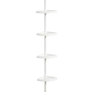 lot 1684 image: Zenith Shower Caddy 97 in. H x 7.1 in. W x 10.5 in. L White Plastic