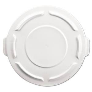 lot 1718 image: Rubbermaid Commercial FG261960WHT Brute Lid for Round Plastic Waste Container, White