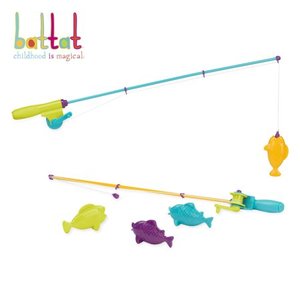 lot 1531 image: Battat  Magnetic Fishing Set Outdoor Toy Fishing Game with 2 Magnetic Rods & 4 Fish for Kids 3 Years (6-Pcs)