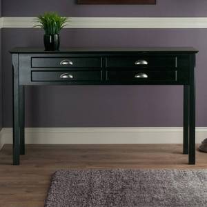 lot 1553 image: Timber HallConsole Table, Drawers - Black - Winsome