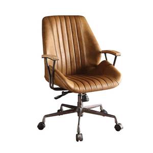 lot 1567 image: Acme Hamilton Top Grain Leather Office Chair in Coffee Leather
