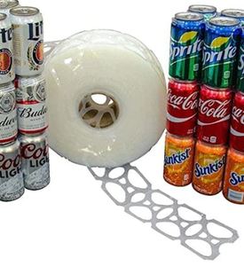lot 1621 image: 1000 Count Roll 6-Pack Rings Universal Fit - Fits all 12oz Beer Soda Cans