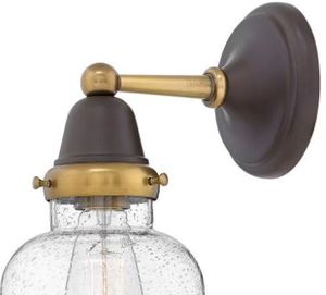 lot 1649 image: Hinkley Oil Rubbed Bronze Light Fixture and Globe