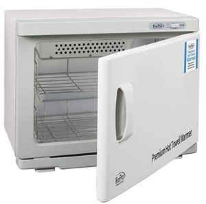 lot 1660 image: ForPro Premium Hot Towel Warmer, UV Sterilization, Kills Germs To Allow Mask Sterilization, Extra Large Capacity, Two Stainless Steel Racks