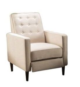 lot 1549 image: Christopher Knight Home Mervynn Mid-Century Modern Fabric Recliner, Wheat  Correction Only 1 Chair 