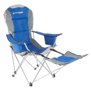 lot 1429 image: 75-CMP1053 Camp Chair with Footrest - 300 lbs - Blue
