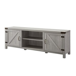 lot 1451 image: 70 Modern Farmhouse TV Stand - Stone Grey