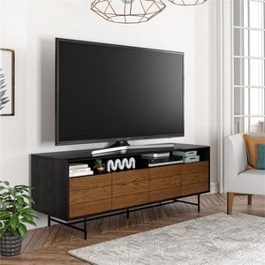 lot 1452 image: Ameriwood Home Reznor TV Stand for TVs up to 70 in Black Oak
