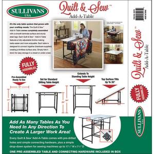 lot 4449 image: Sullivans Quilt & Sew Add-A-Table-White FOB MI