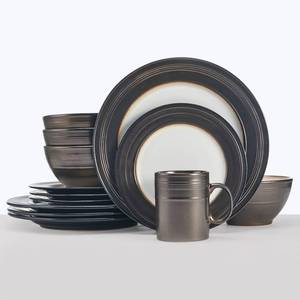 lot 4455 image: Food Network Braise 16-pc. Dinnerware Set, Brown