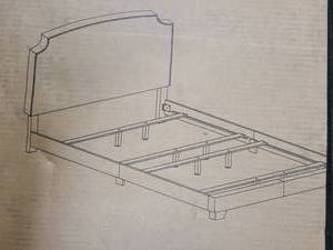 lot 4460 image: Copper Grove Alfortville Upholstered Panel Bed