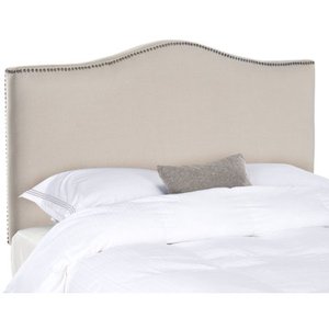 lot 4477 image: Queen Headboard Safavieh Jeneve - TaupeBrass