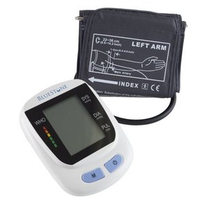 lot 4488 image: Bluestone Automatic LCD Upper Arm Blood Pressure Monitor, Cuff, WHO Indicator & Carrying Bag