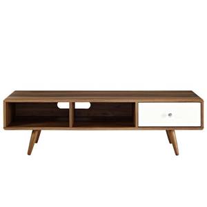 lot 4495 image: Transmit 55 TV Stand Walnut White - Modway