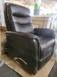 lot 4504 image: Leather Swivel Rocker Recliner