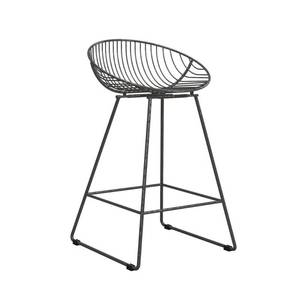 lot 4528 image: Ellis Wire Counter Stool Gray - CosmoLiving by Cosmopolitan