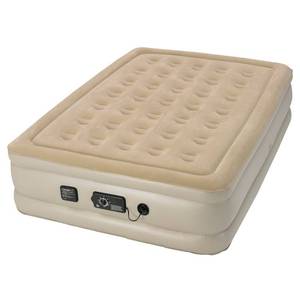 lot 4534 image: Serta 18 Raised Queen Air Mattress with never FLAT AC Pump