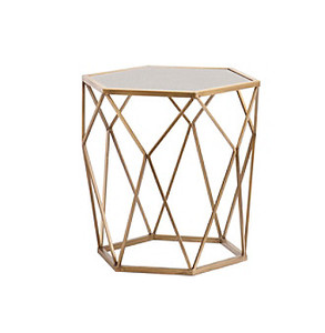 lot 5861 image: Southern Enterprises Joelle Geometric Accent End Table in Gold