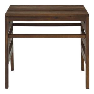 lot 5884 image: Modular Outdoor Acacia Side Table - Dark Brown