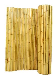 lot 1458 image: 4 ft. H x 8 ft. W x 1 in. D Natural Rolled Bamboo Fence