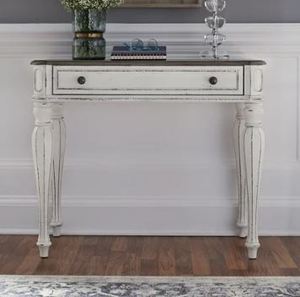 lot 1463 image: Magnolia Manor Antique White Accent Vanity Desk Brand Namebrand Liberty