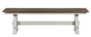 lot 1876 image: Drake Rustic White and French Oak Dining Bench