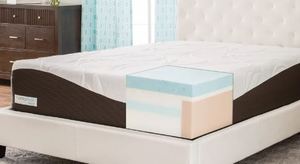 lot 1887 image: ComforPedic from Beautyrest 14-inch Gel Memory Foam Mattress