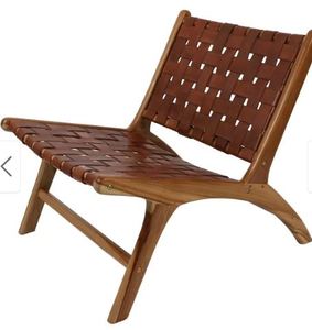 lot 1891 image: Roy Leather Strap Chair Black
