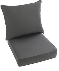lot 1908 image: Sunbrella Charcoal Gray 2-Piece Cushion