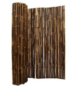 lot 1954 image: Black Bamboo Panel Fence for Backyard