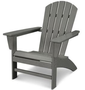 lot 4538 image: Nautical Adirondack Chair Dark Grey Outdoor