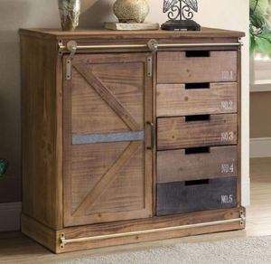 lot 5839 image: American Furniture Classics Five Drawer Pantry (Brown)