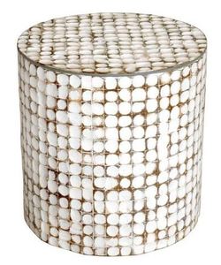 lot 5845 image: Juliette Coco End Table (White Patina)