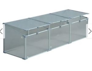 lot 5851 image: Outsunny 71 Aluminum Vented Cold Frame Greenhouse