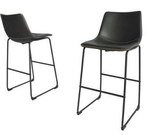lot 5858 image: Best Quality Furniture Modern 29 Barstools, Set of 2 (Charcoal)