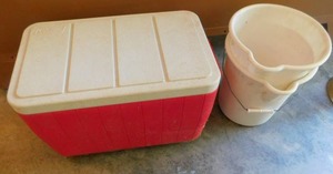 lot 8071 image: Coleman Ice Chest & Paint Buckets (2 ea)