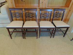 lot 8013 image: Vintage Game Table Chairs (4 ea)