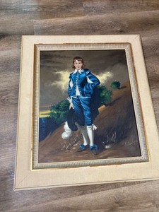 lot 2016 image: Vintage Oil Painting Little Boy Blue
