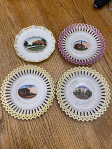 lot 2021 image: Lot of 4 Vintage Grand Island Nebraska China Souvenir Plates
