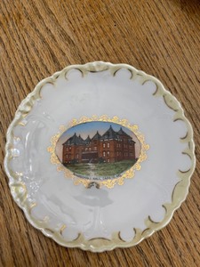 lot 2022 image: Vintage Souvenir Plate of Marschall Hall Tarkio Missouri