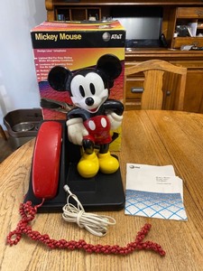 lot 2027 image: AT&T Mickey Mouse Telephone with Box