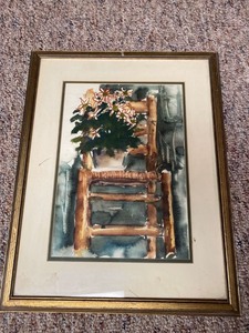 lot 2068 image: Framed and matted watercolor by Von Hamby