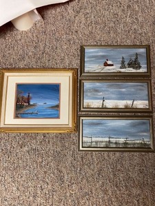 lot 2071 image: Lot of four oil paintings by Don Smith