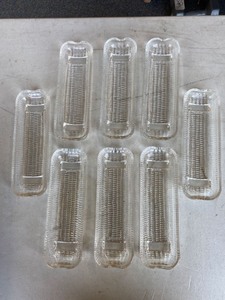 lot 2103 image: Set of eight corn on the cob vintage boats or holders