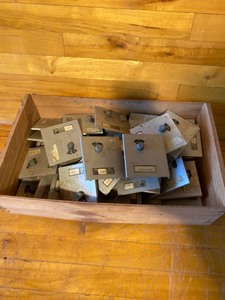 lot 2125 image: Lot of 40 post office stores in wooden crate