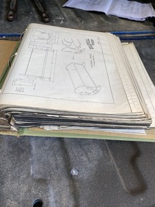 lot 2133 image: large vintage binder of colonial workshop woodworking plans