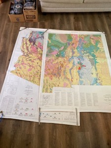 lot 2153 image: Lot of large vintage geographic maps