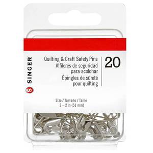 lot 911 image: Singer 20pk Safety Pins - Size 3